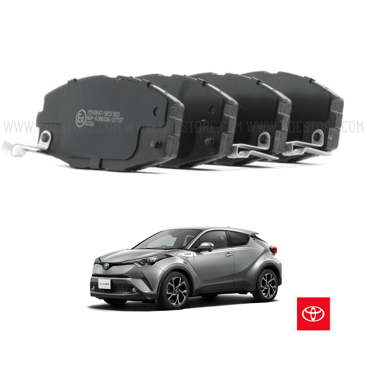 BRAKE DISC PAD SET FRONT GENUINE FOR TOYOTA C-HR - ndestore.com