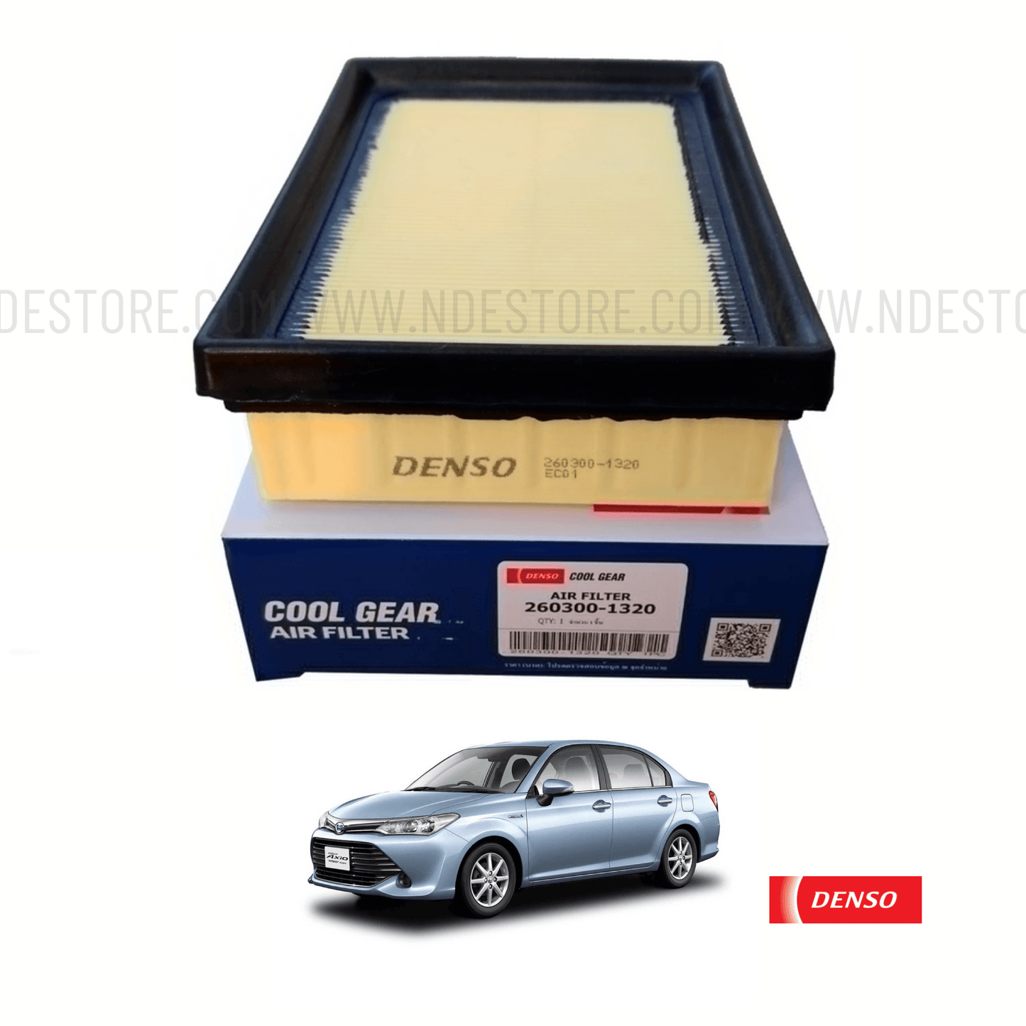 AIR FILTER ELEMENT DENSO FOR TOYOTA COROLLA AXIO 1500CC (2015-2017) - ndestore.com