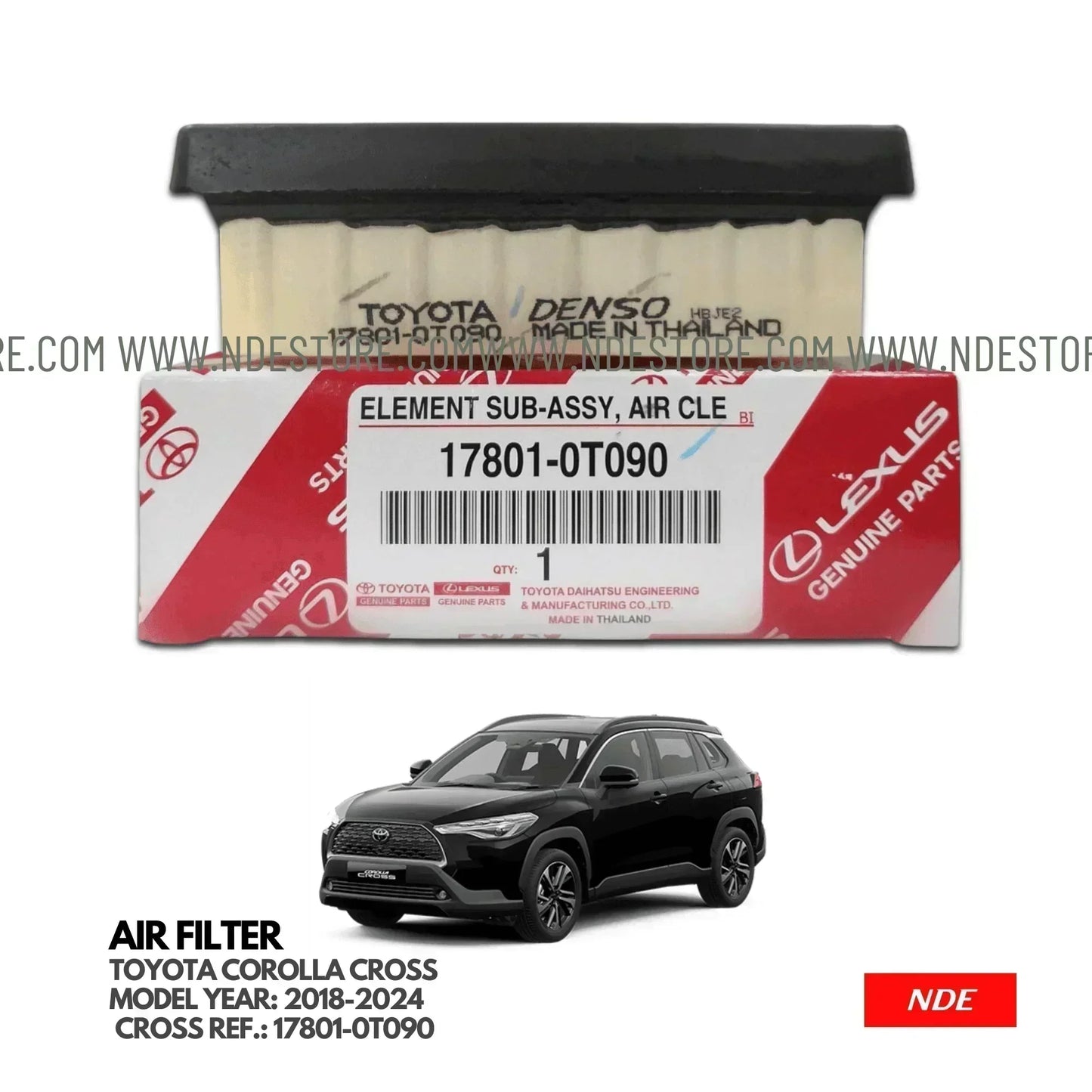 AIR FILTER ELEMENT GENUINE FOR TOYOTA COROLLA CROSS (2018-2025) - ndestore.com