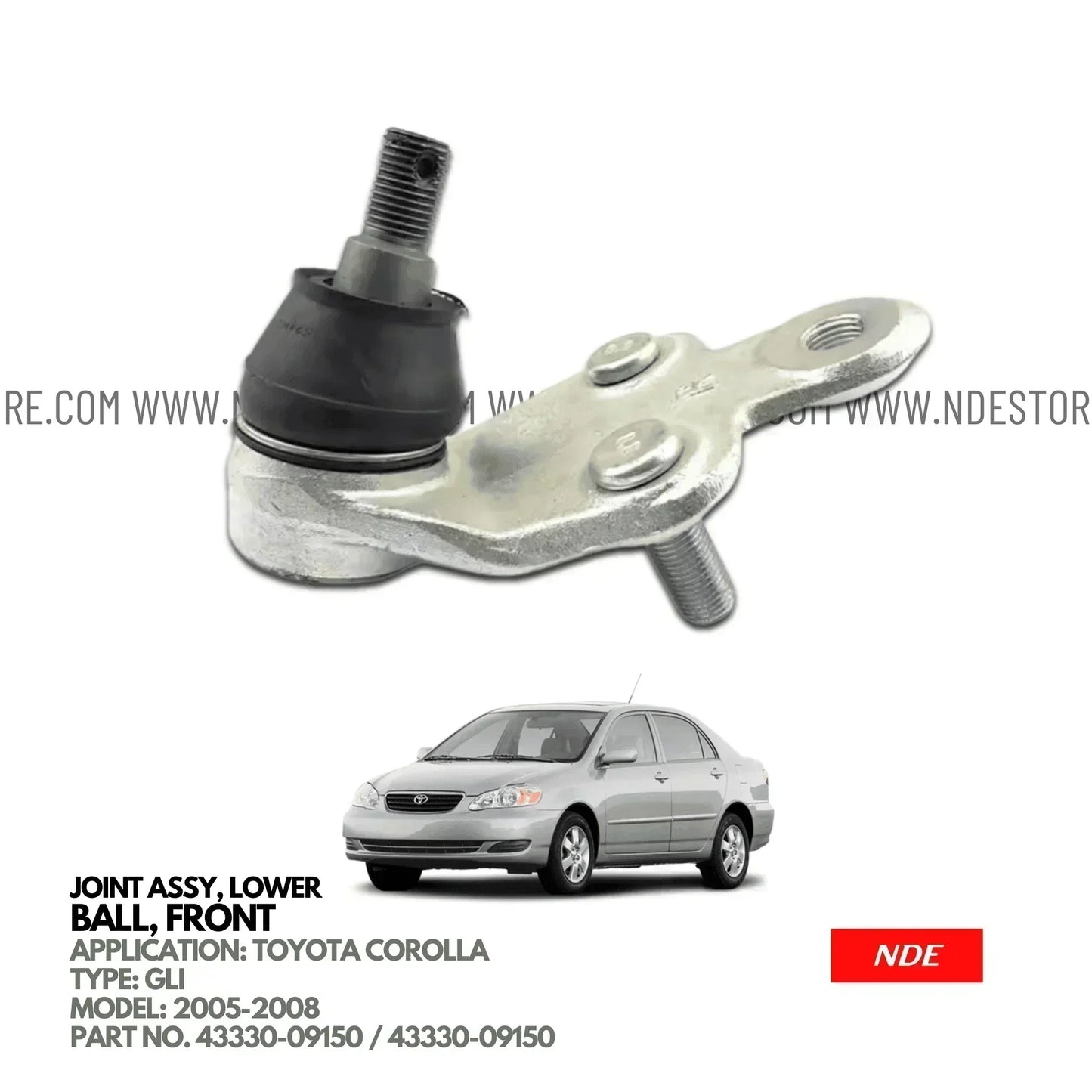 BALL JOINT ASSY LOWER FRONT IMPORTED FOR TOYOTA COROLLA GLI (2005-2008) - ndestore.com
