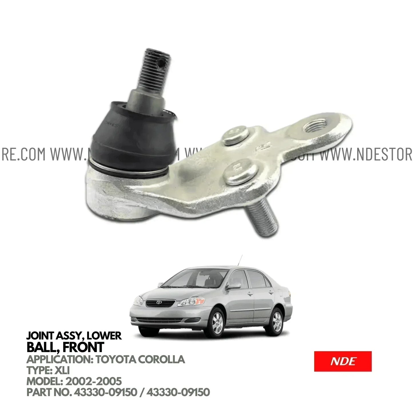 BALL JOINT ASSY LOWER FRONT IMPORTED FOR TOYOTA COROLLA XLI (2002-2005) - ndestore.com