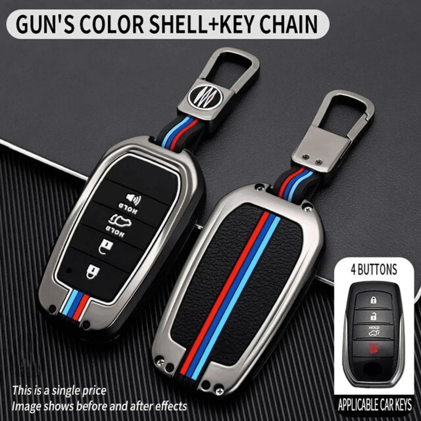 KEY REMOTE COVER METAL FOR TOYOTA FORTUNER - ndestore.com