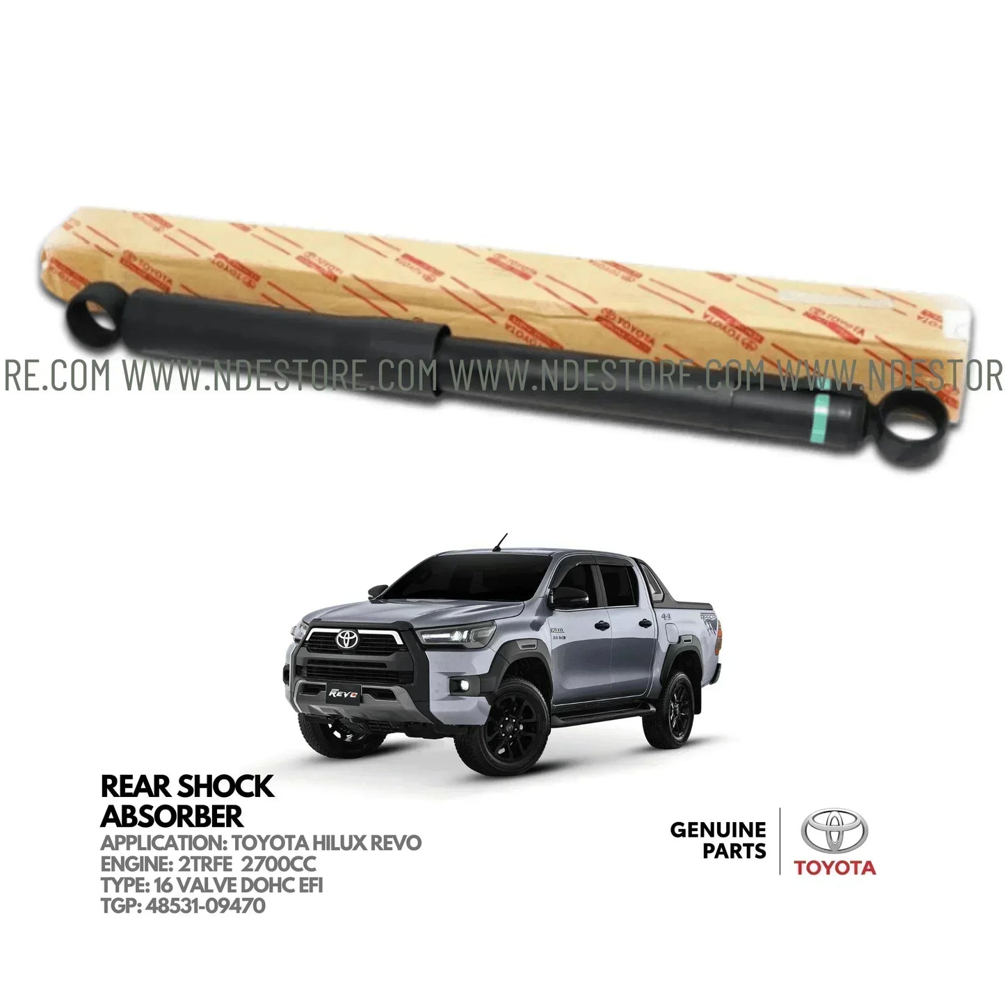 SHOCK ABSORBER ASSY REAR FOR TOYOTA HILUX REVO (2017-2025) - ndestore.com