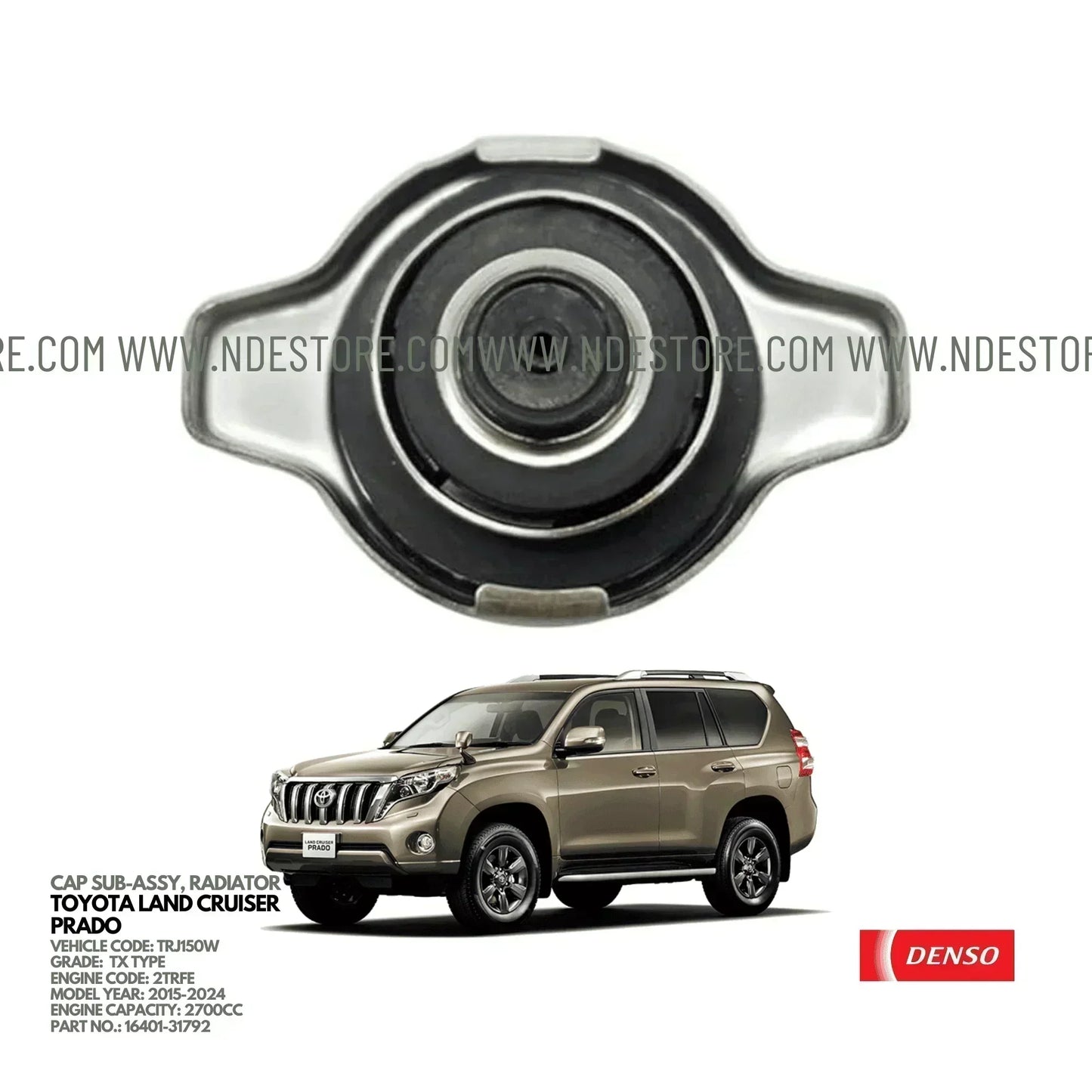 RADIATOR CAP FOR TOYOTA LANDCRUISER PRADO (2015-2024) - ndestore.com