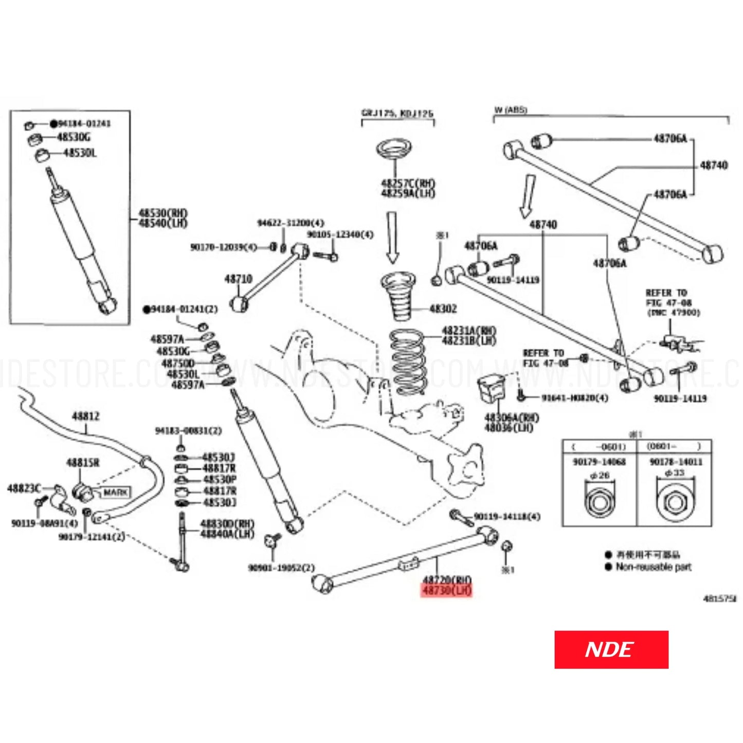 ARM ASSY LOWER CONTROL FOR TOYOTA LAND CRUISER PRADO (2005-2009)
