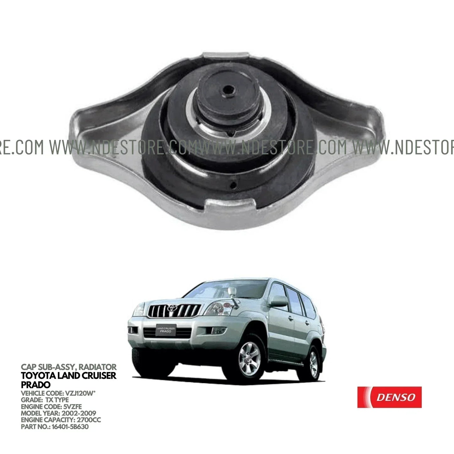 RADIATOR CAP FOR TOYOTA LANDCRUISER PRADO (2002-2009) - ndestore.com