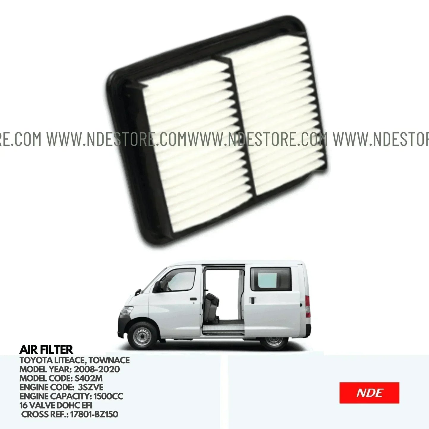 AIR FILTER ELEMENT GENUINE FOR TOYOTA LITEACE TOWNACE (2008-2020) - ndestore.com