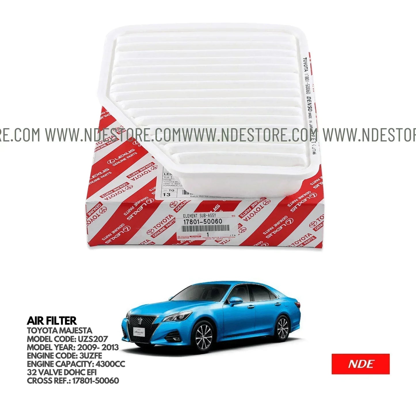 AIR FILTER ELEMENT GENUINE FOR TOYOTA MAJESTA (2009- 2013) - ndestore.com
