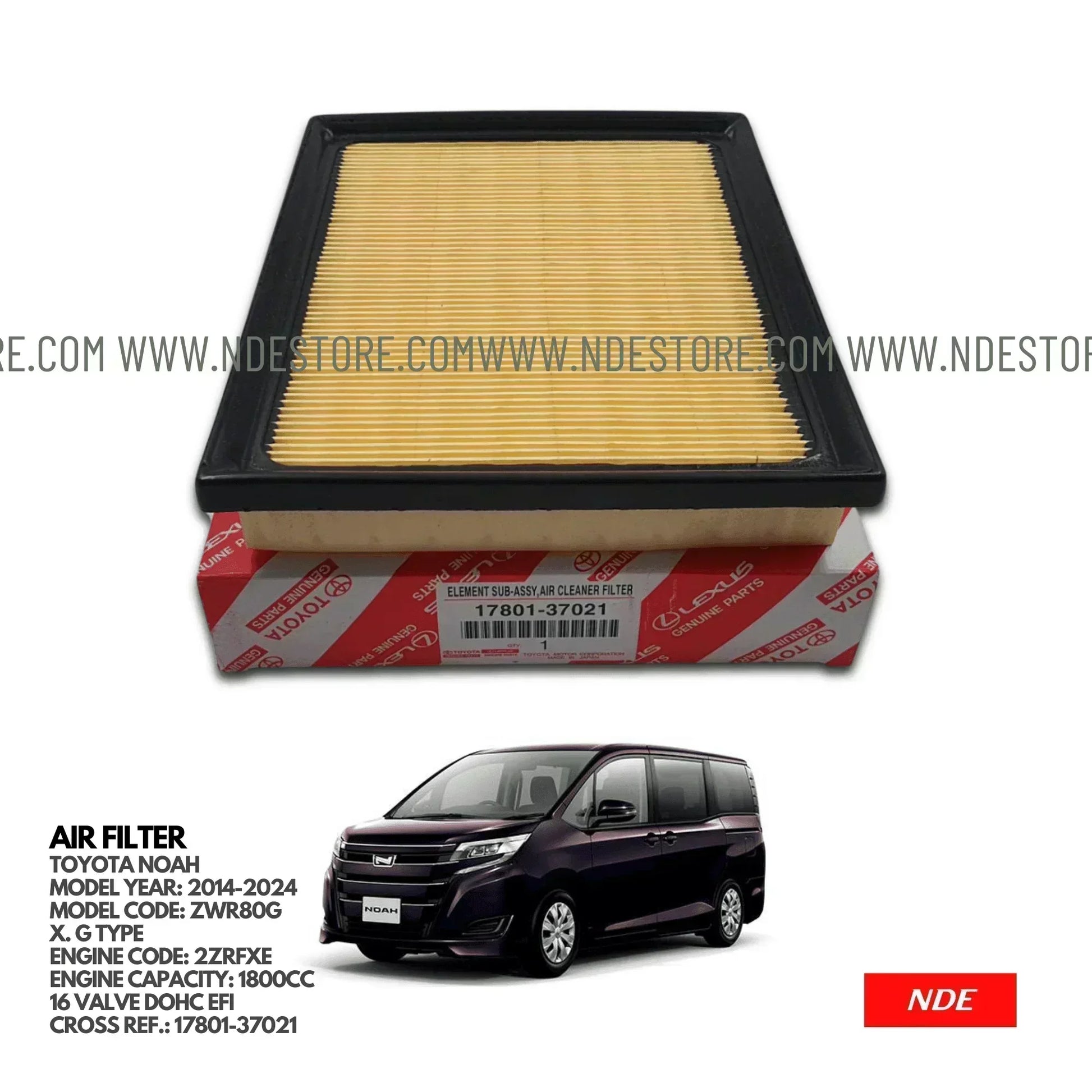 AIR FILTER ELEMENT GENUINE FOR TOYOTA NOAH (2014-2025) - ndestore.com