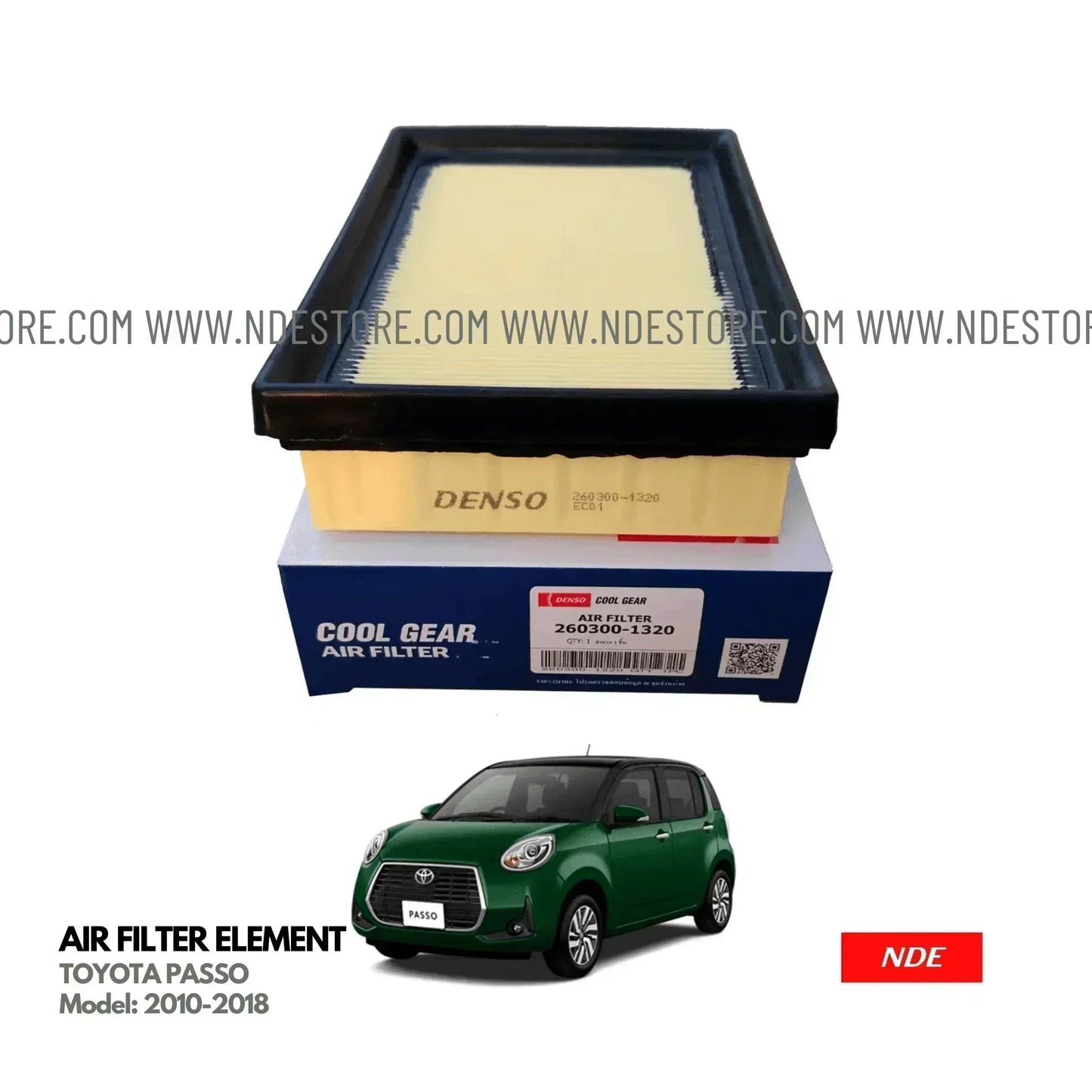 AIR FILTER ELEMENT DENSO FOR TOYOTA PASSO (2010-2025) - ndestore.com
