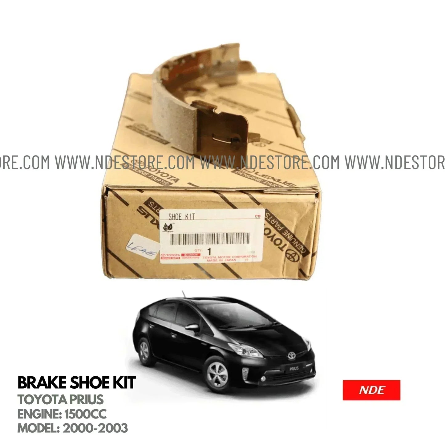 BRAKE SHOE KIT REAR GENUINE FOR TOYOTA PRIUS 1500CC (2000-2003) - ndestore.com