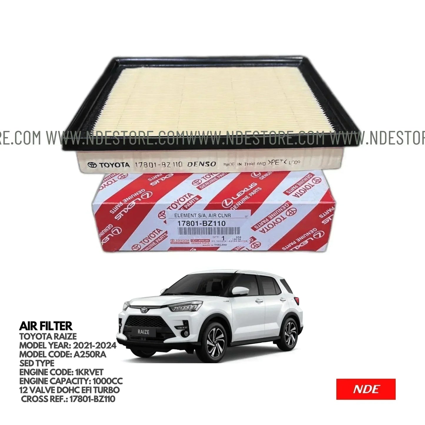 AIR FILTER ELEMENT GENUINE FOR TOYOTA RAIZE (2021-2025) - ndestore.com