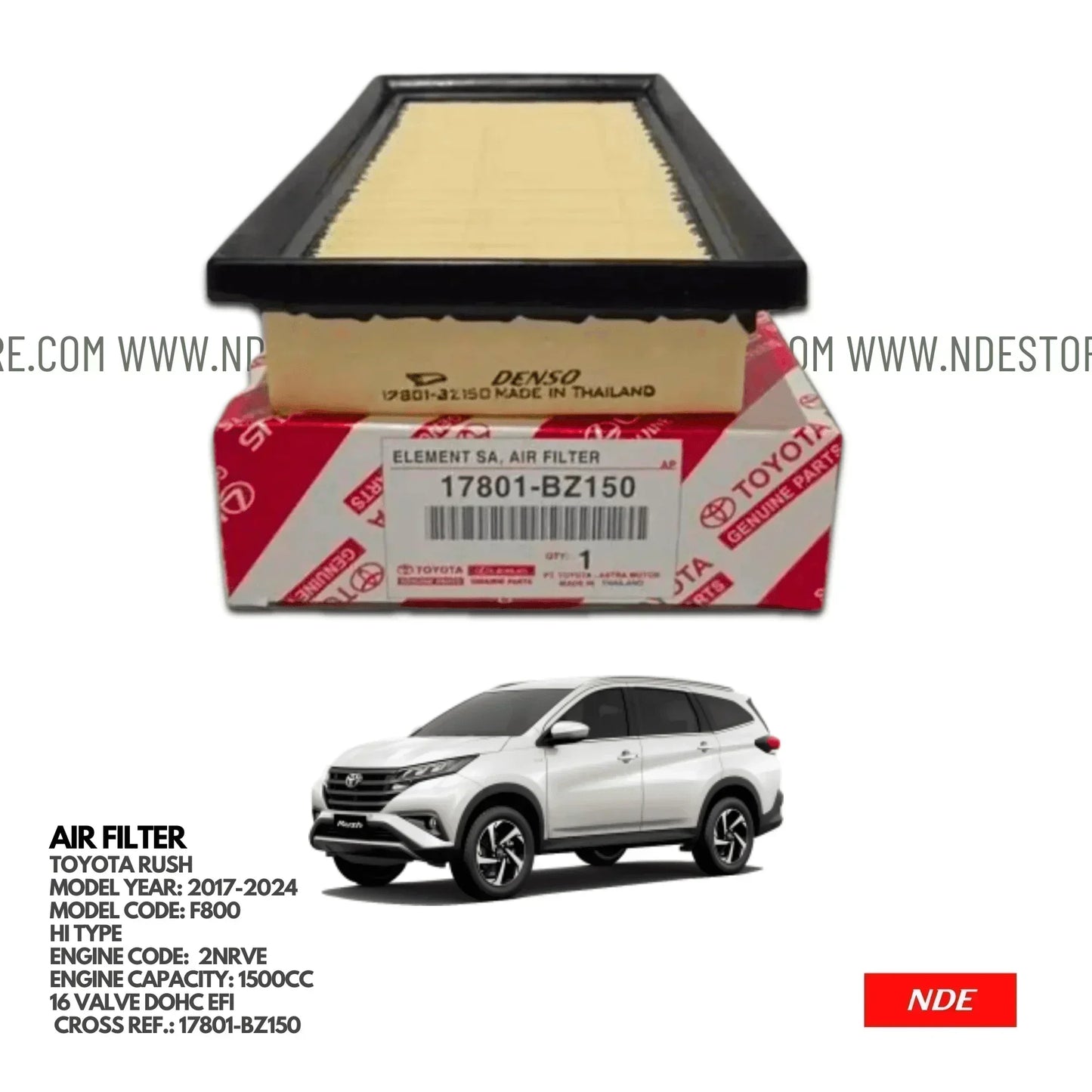 AIR FILTER ELEMENT GENUINE FOR TOYOTA RUSH (2017-2025) - ndestore.com