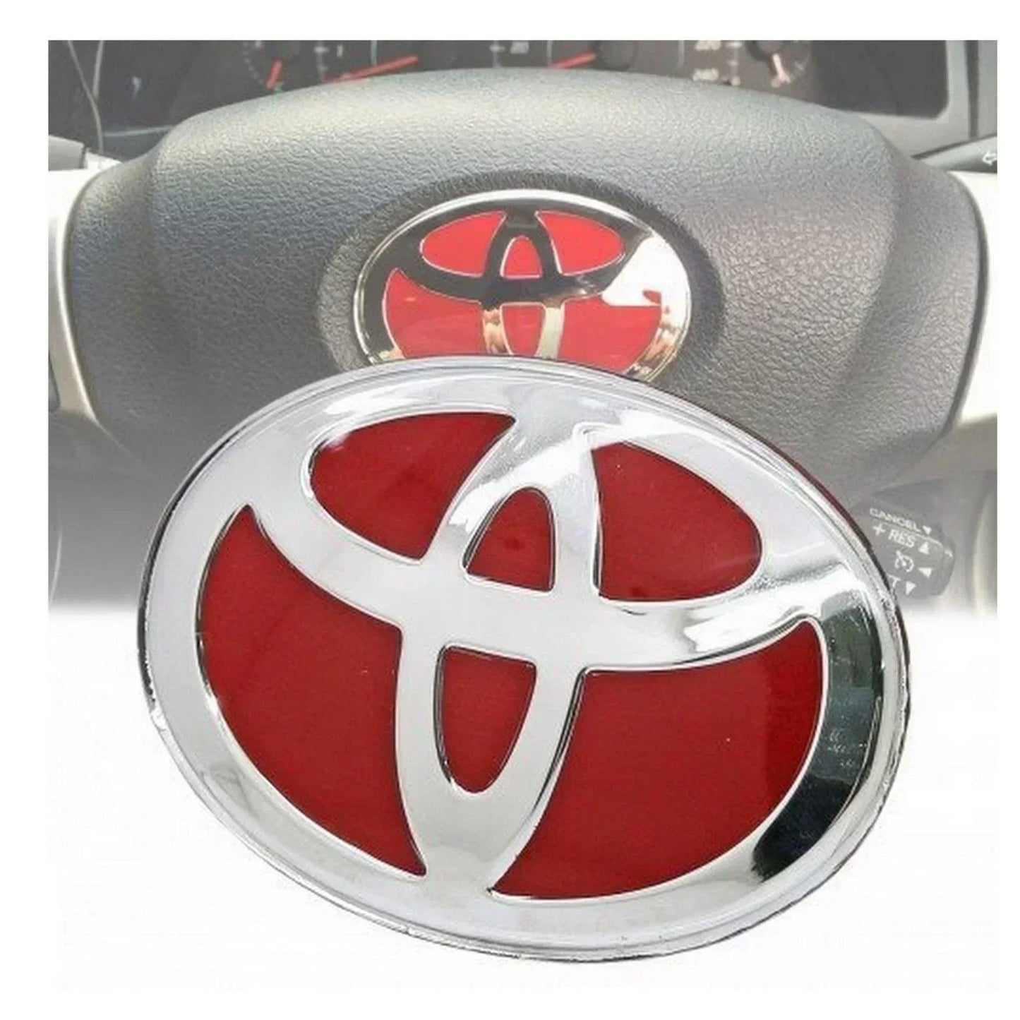 MONOGRAM STEERING LOGO TOYOTA RED - ndestore.com