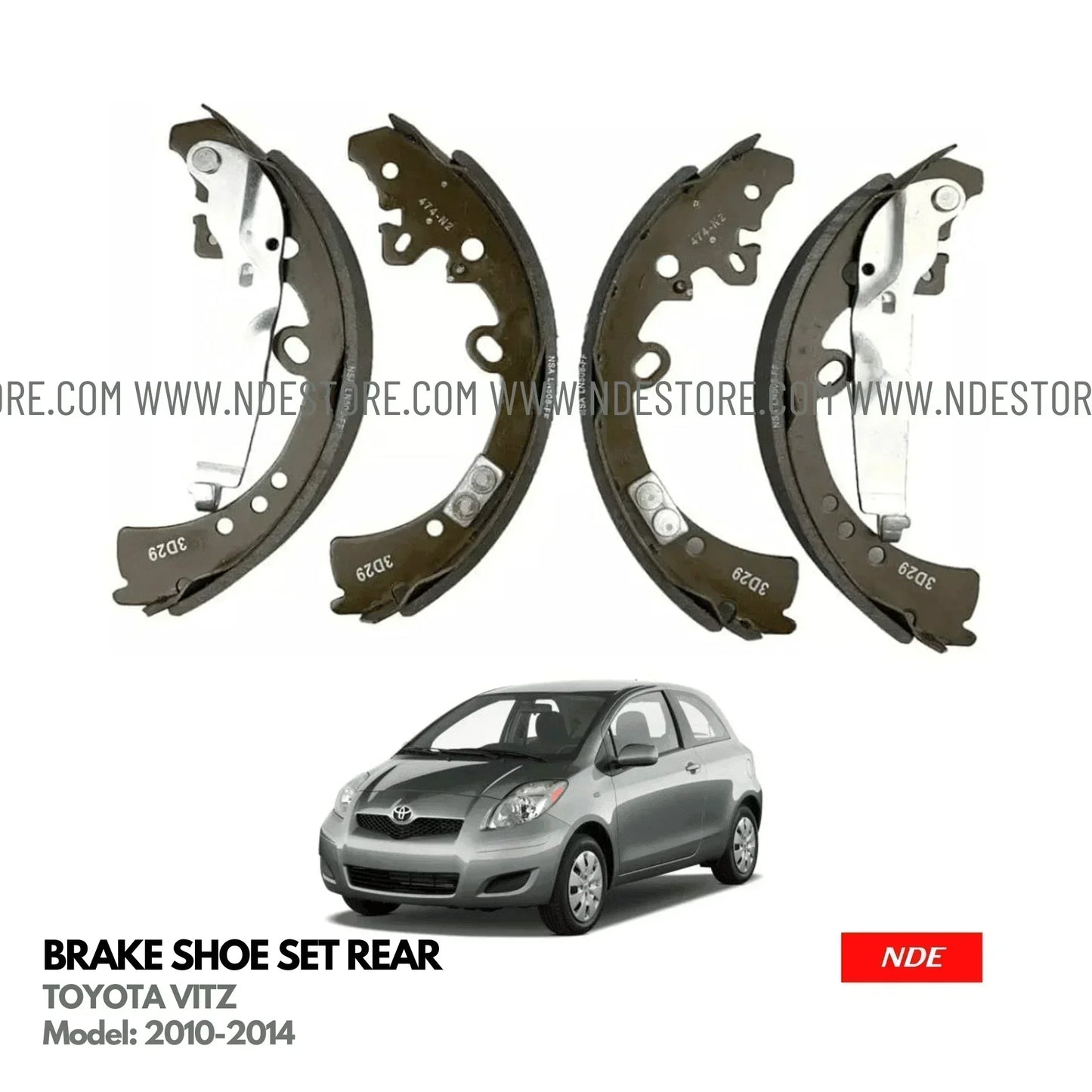 BRAKE SHOE KIT REAR GENUINE FOR TOYOTA VITZ (2010-2014) - ndestore.com