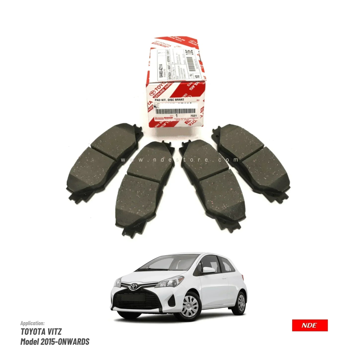 BRAKE DISC PAD FRONT GENUINE FOR TOYOTA VITZ (2014-ONWARDS) - ndestore.com