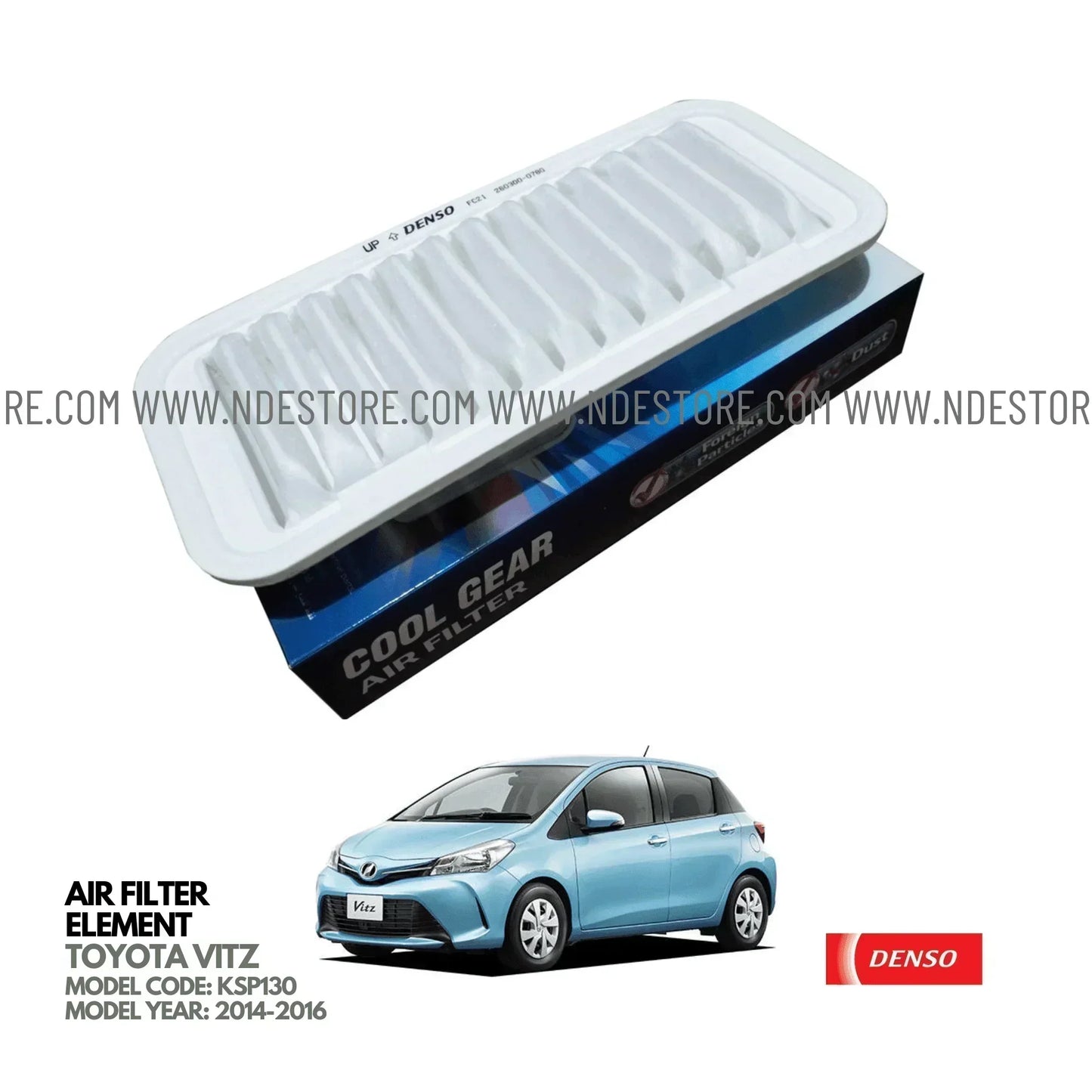 AIR FILTER ELEMENT DENSO FOR TOYOTA VITZ 1000CC (2014-2016) - ndestore.com