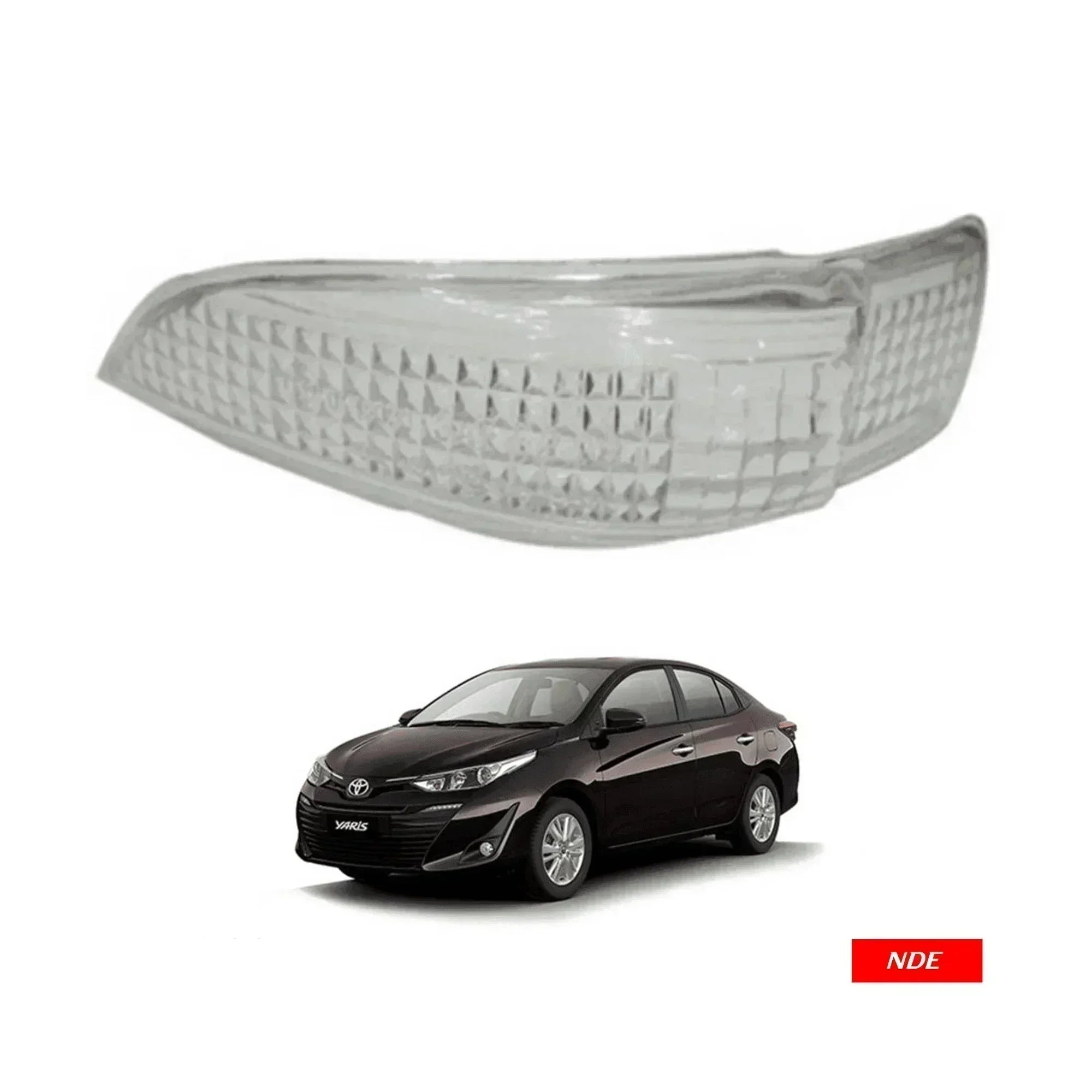 Power Side View Mirror Set For 2007-2012 Toyota Yaris Sedan - Left & Right - Black Textured