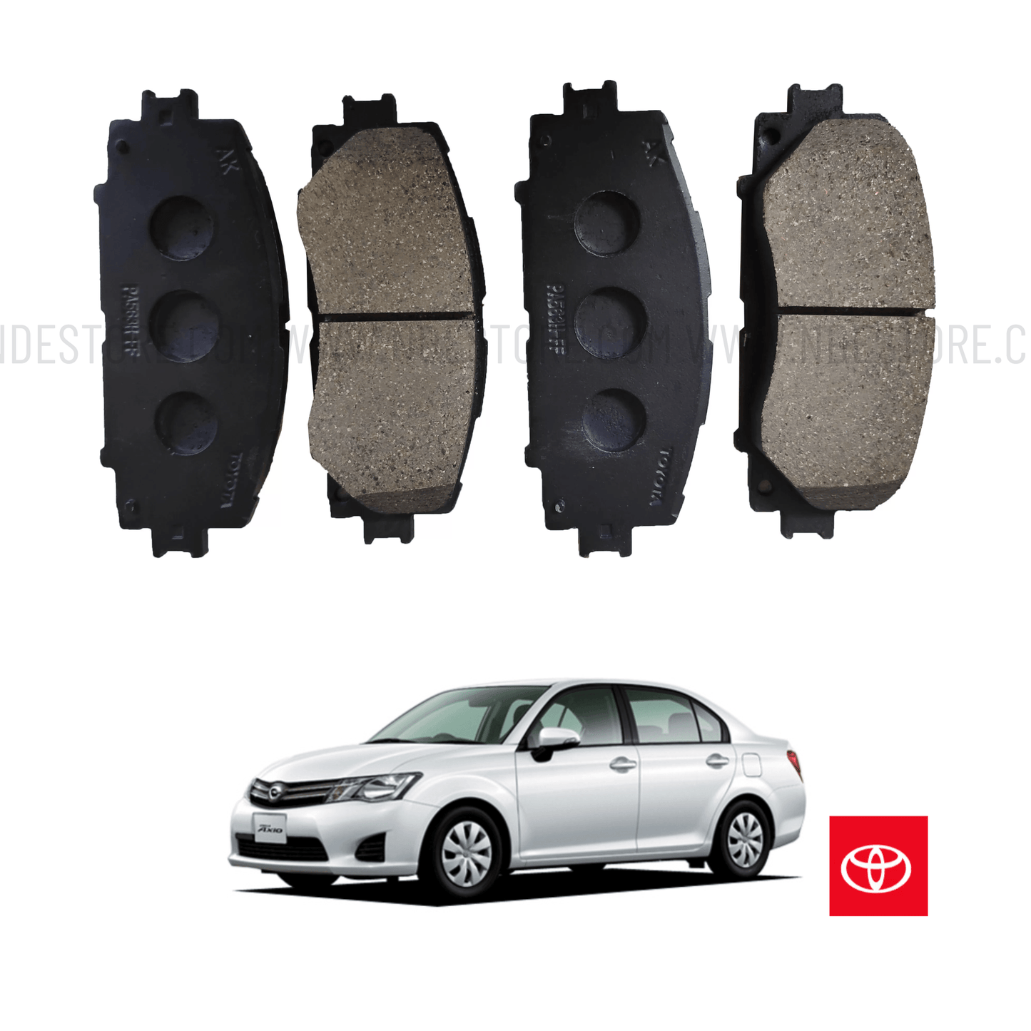 BRAKE DISC PAD SET FRONT GENUINE FOR TOYOTA AXIO (2008-2012) - ndestore.com
