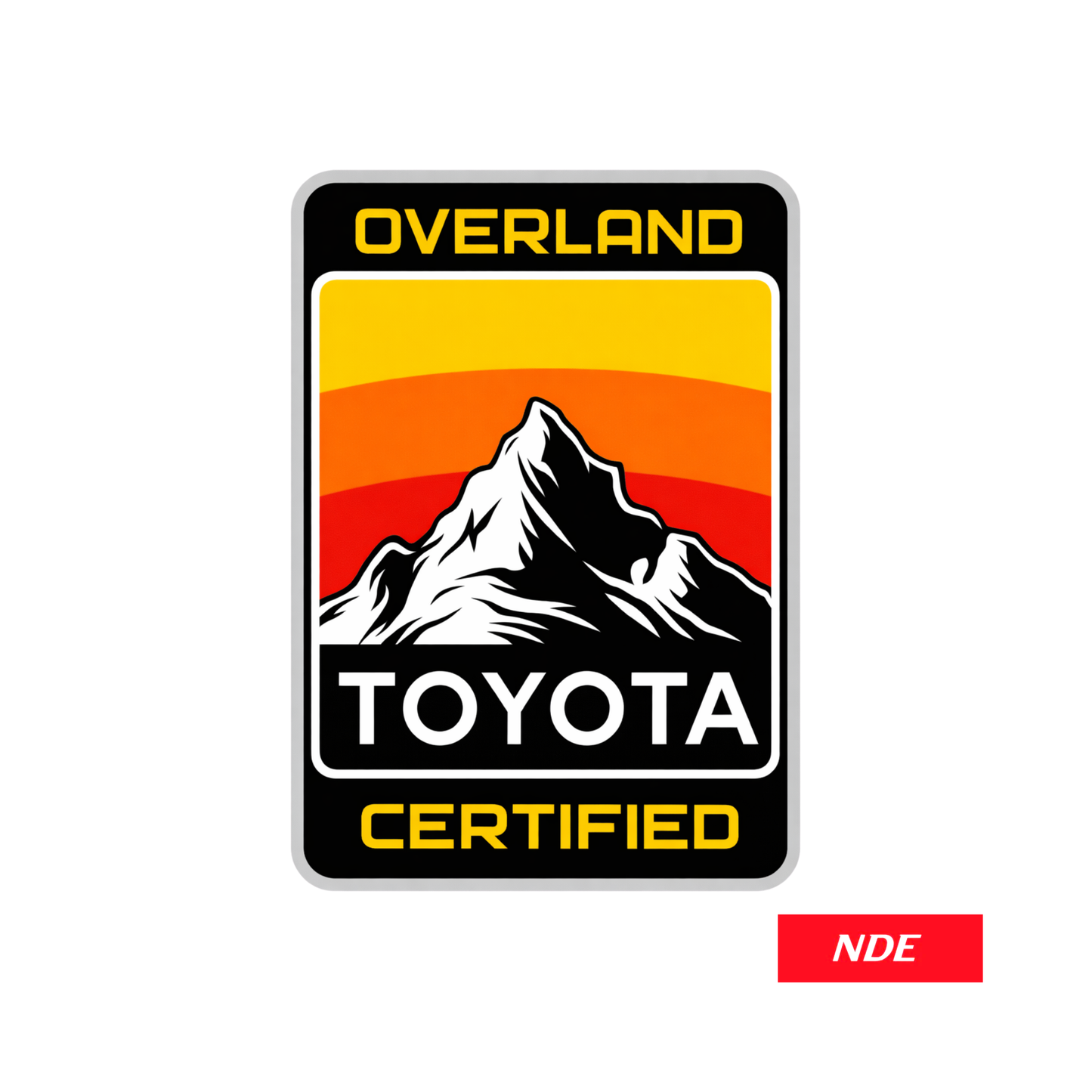 STICKER DECAL TEQ TOYOTA OVERLAND CERTIFIED