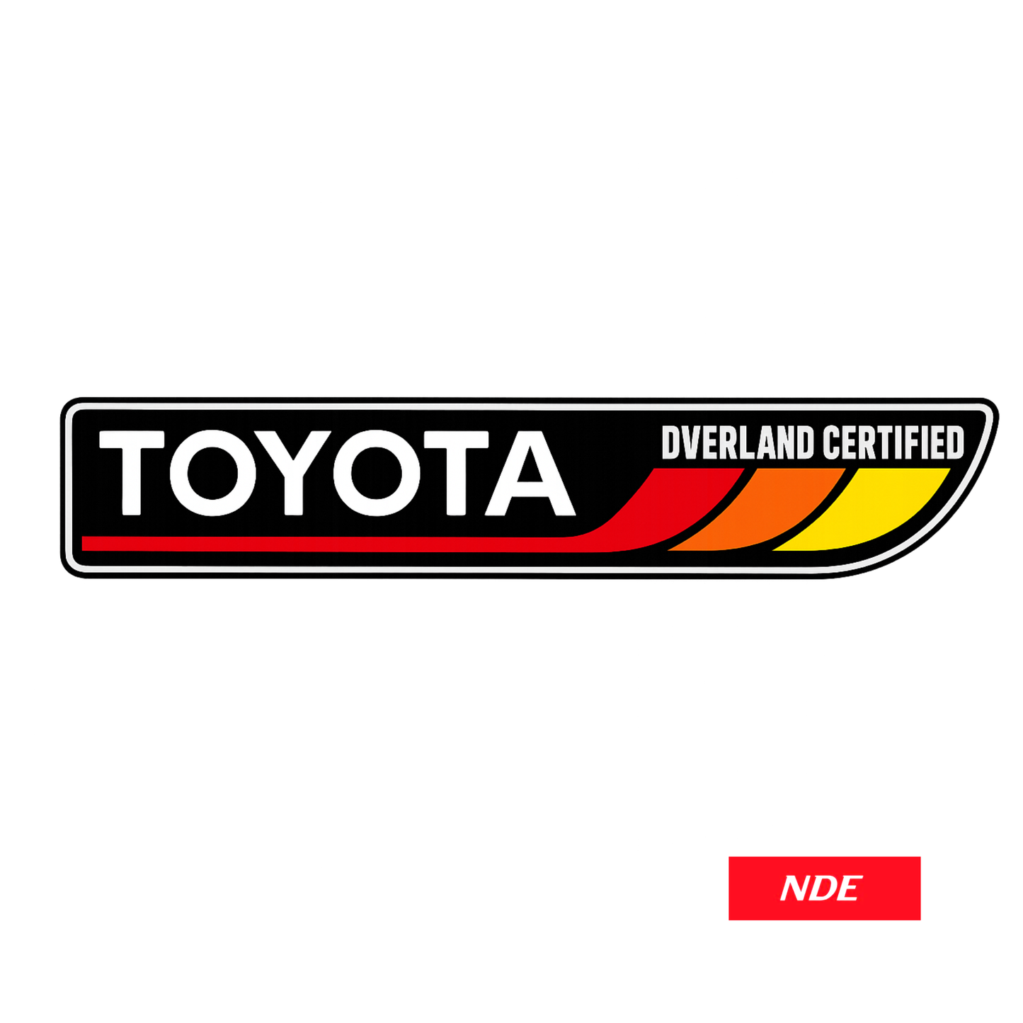 STICKER DECAL TEQ TOYOTA OVERLAND CERTIFIED