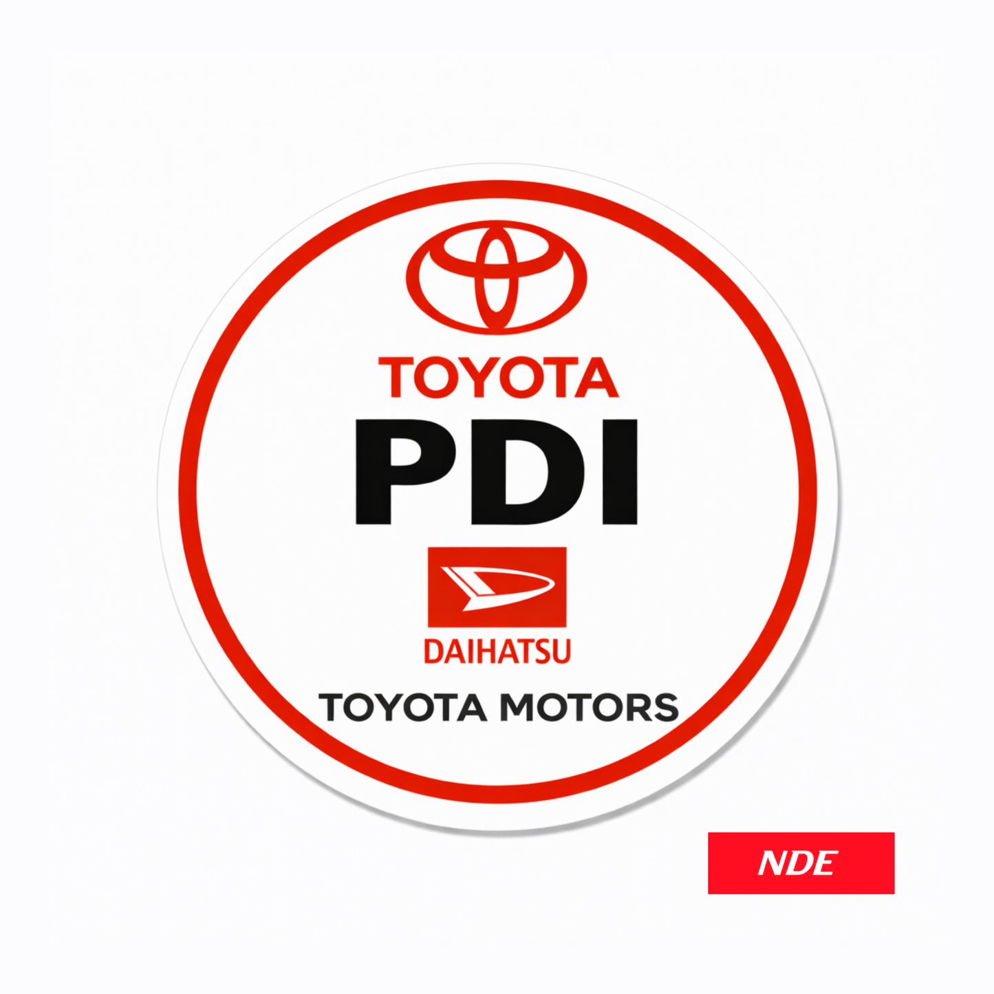 STICKER DECAL TOYOTA PDI
