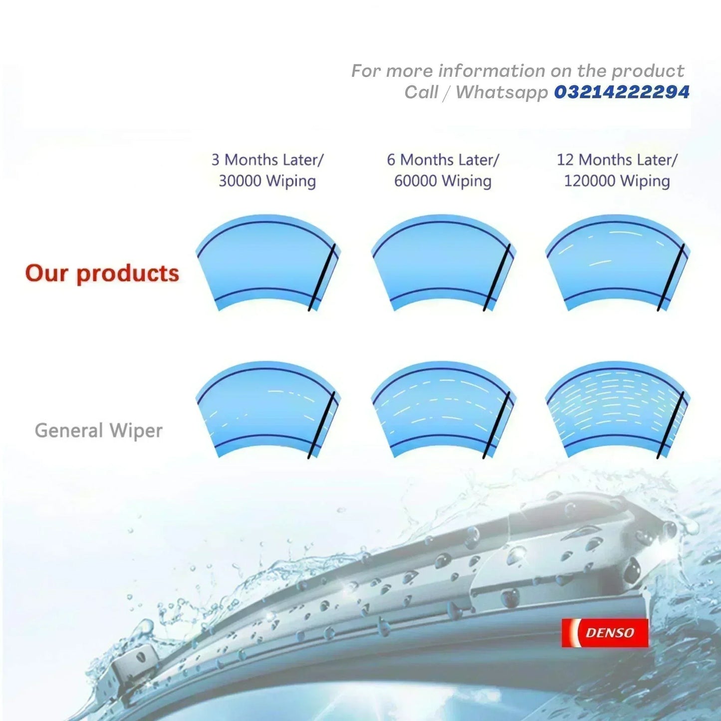 WIPER BLADE DENSO STANDARD TYPE FOR TOYOTA HILUX ROCCO - ndestore.com
