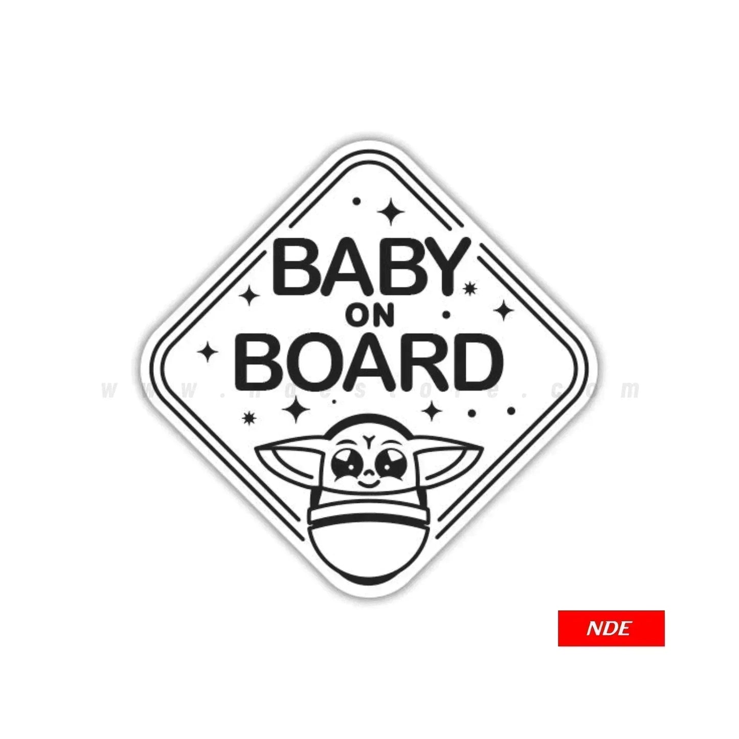STICKER, YODA BABY ON BOARD (SKU: B44899) - ndestore.com