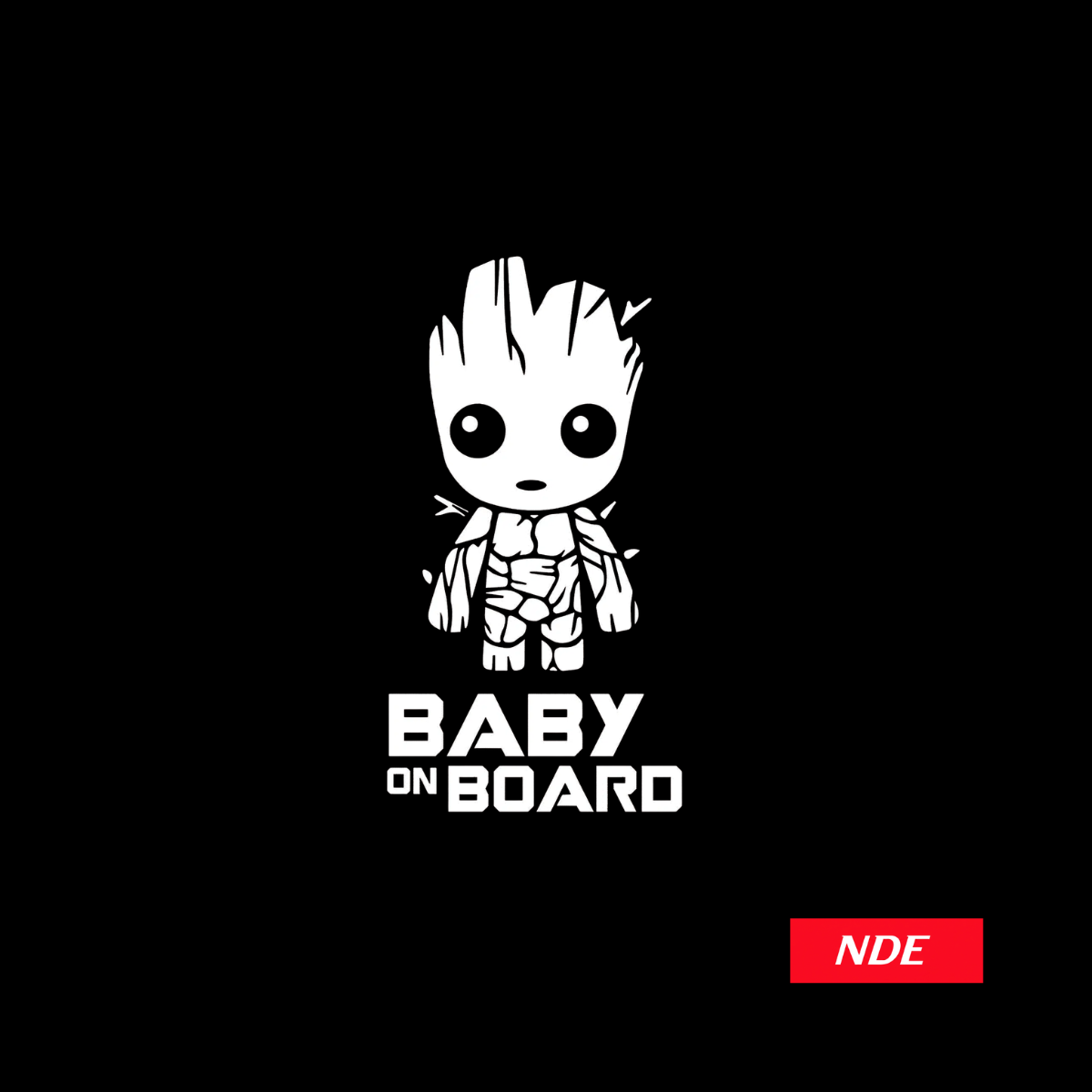STICKER DECAL BABY ON BOARD GROOT