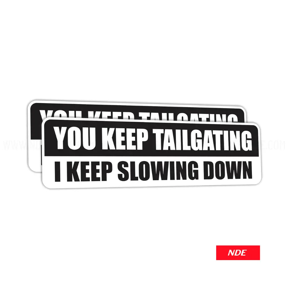 STICKER DECAL TAILGATING