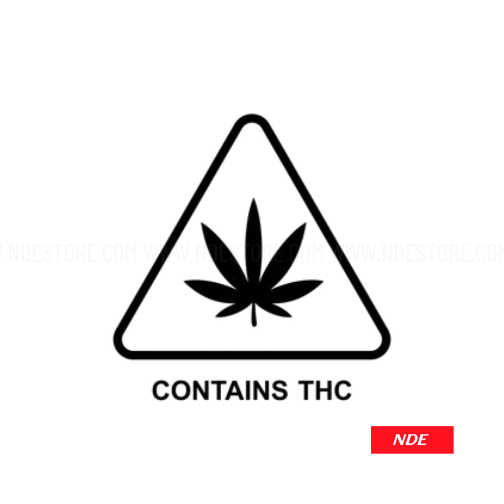 STICKER DECAL CONTAINS THC