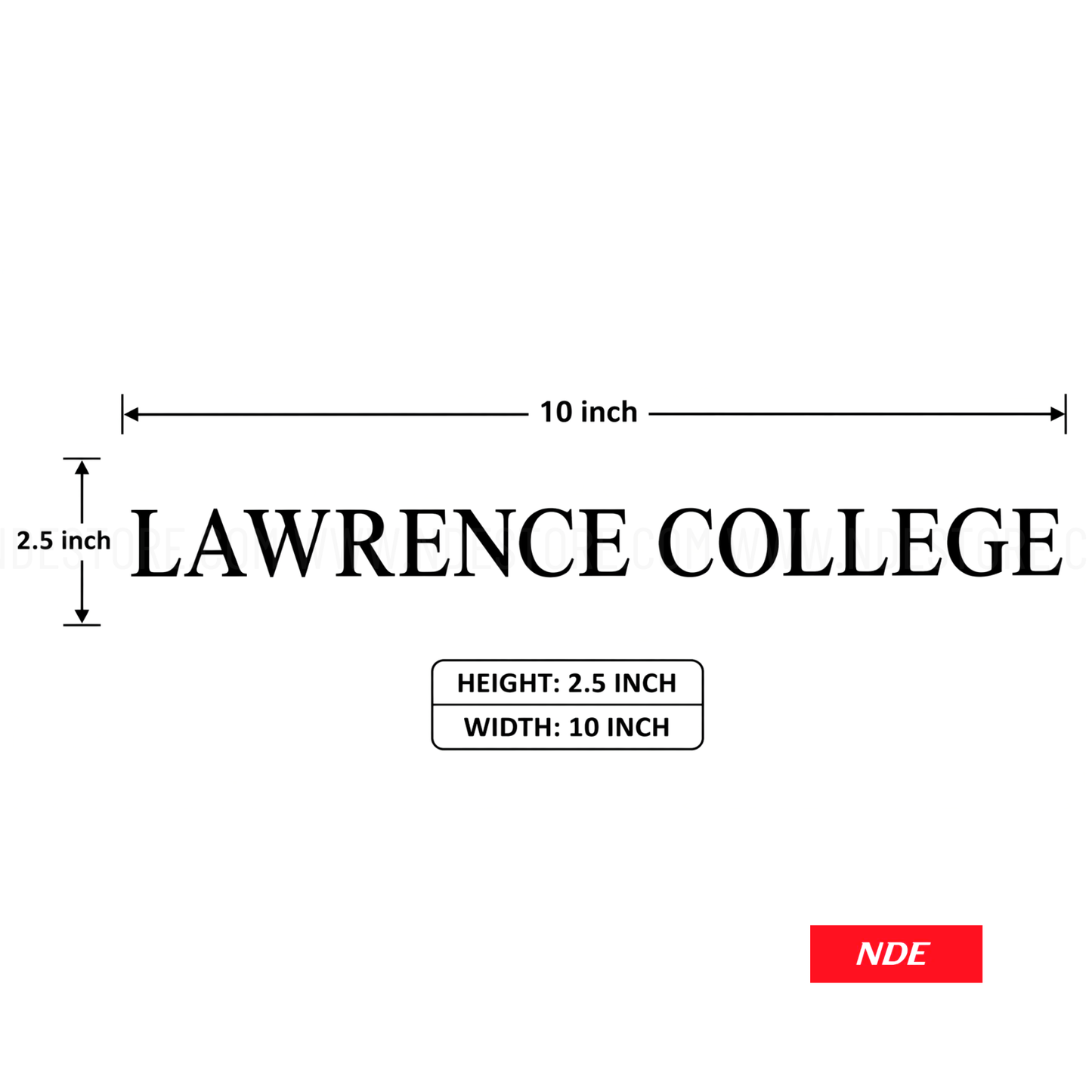 DECAL STICKER LAWRENCE COLLEGE