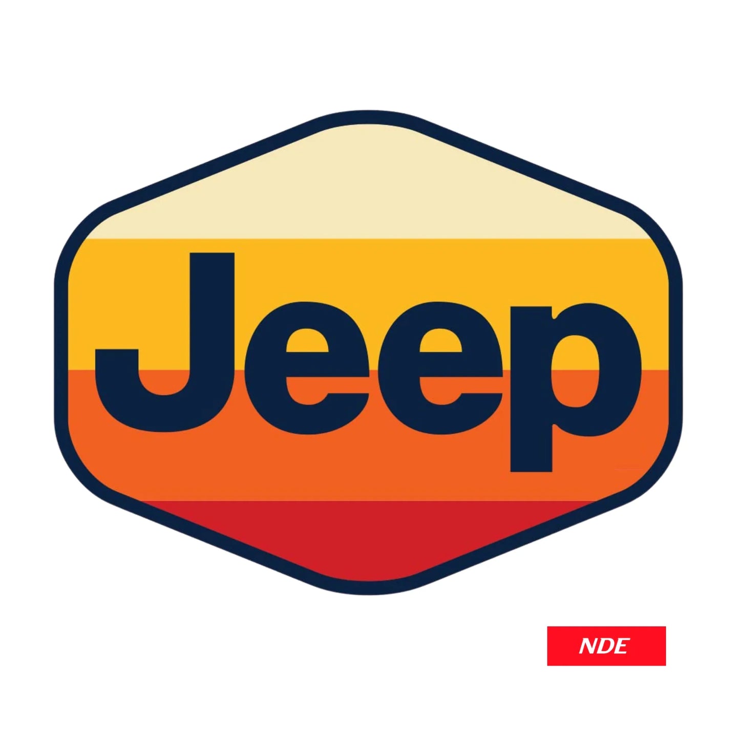 STICKER DECAL JEEP ORANGE