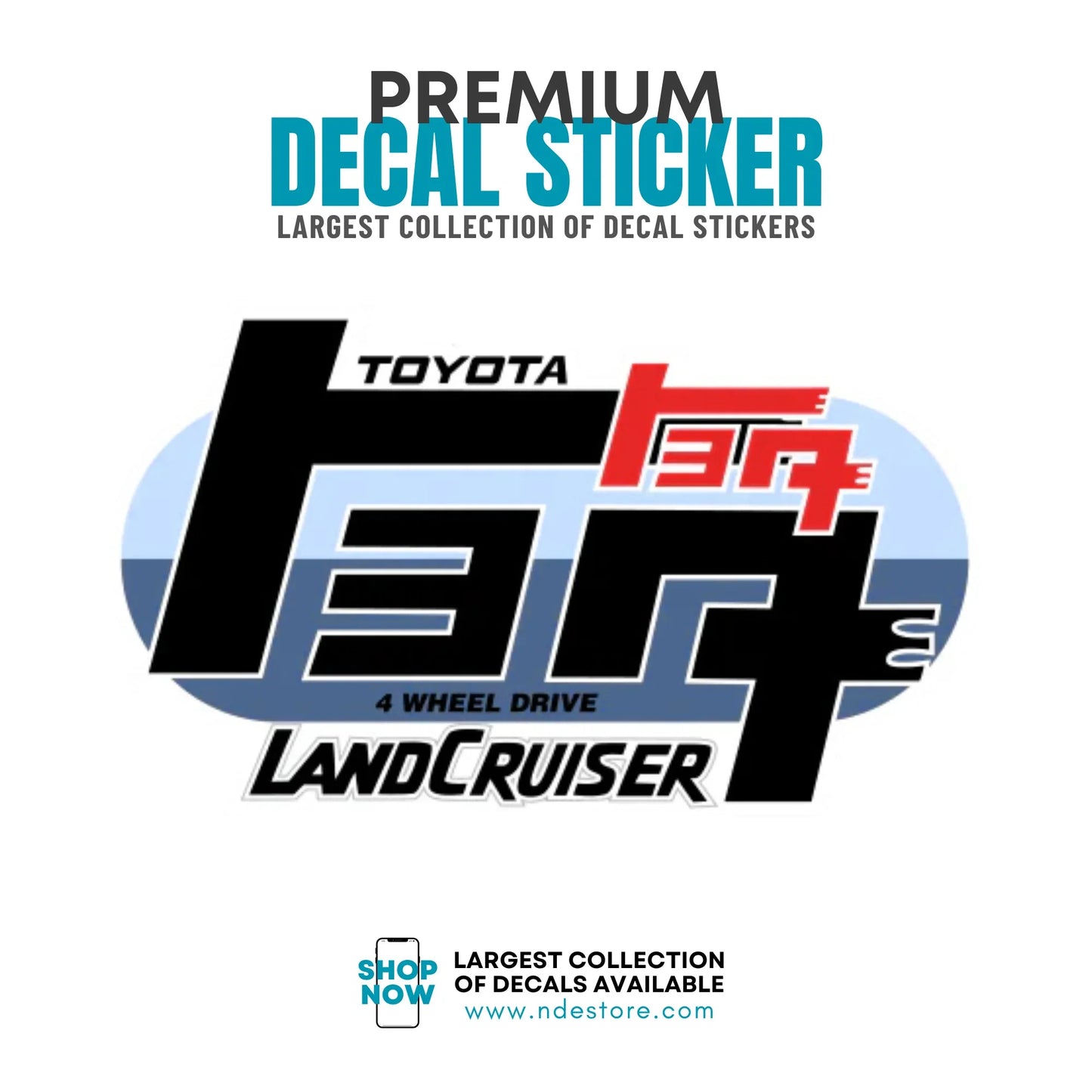 STICKER DECAL TEQ TOYOTA LAND CRUISER