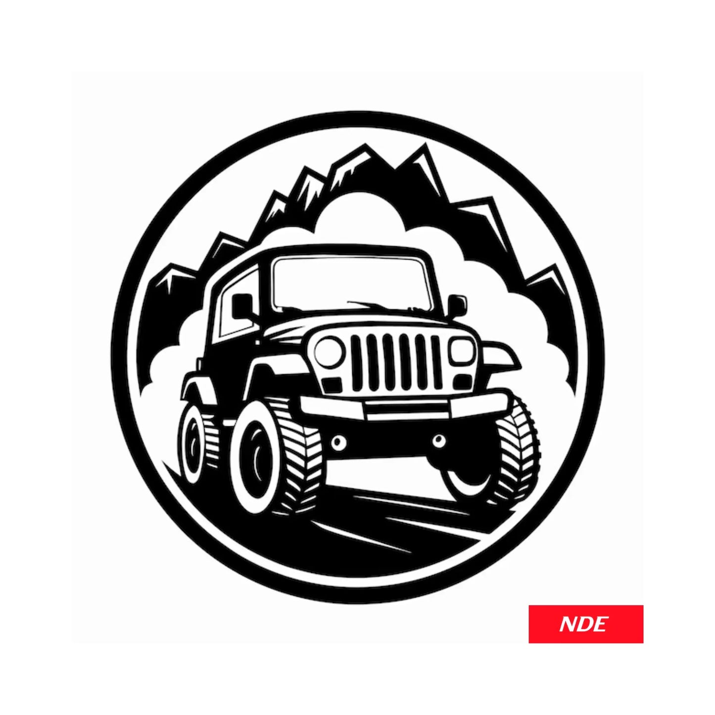 STICKER DECAL JEEP ROUND