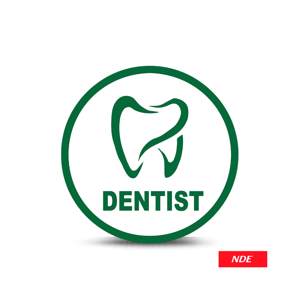 STICKER DECAL DENTIST GREEN