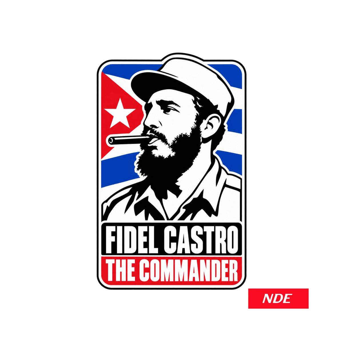Fidel Castro The Commander Global Leader Series vinyl cut decal sticker