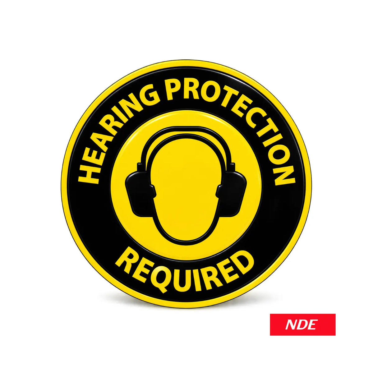 Hearing Protection Required warning sticker decal