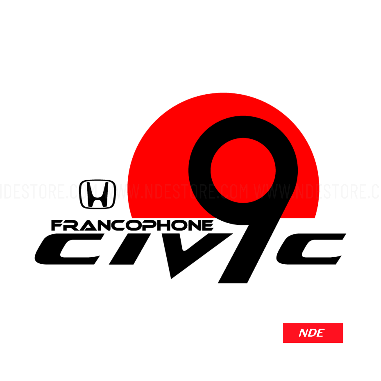 STICKER DECAL FRANCOPHONE CIVIC 9