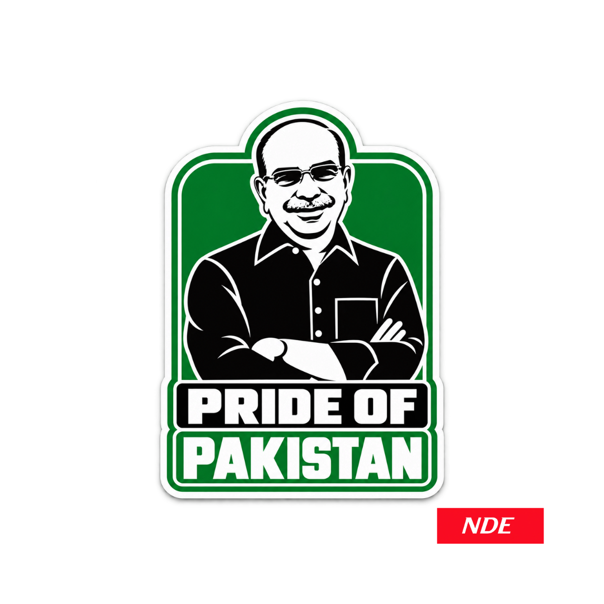 STICKER DECAL PRIDE OF PAKISTAN MALIK RIAZ
