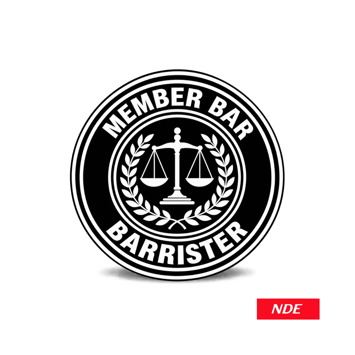 STICKER DECAL MEMBER BAR BARRISTER