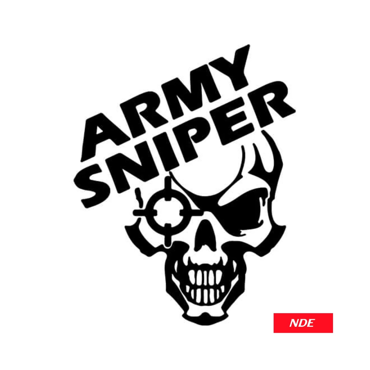 STICKER DECAL SNIPER ARMY SKULL