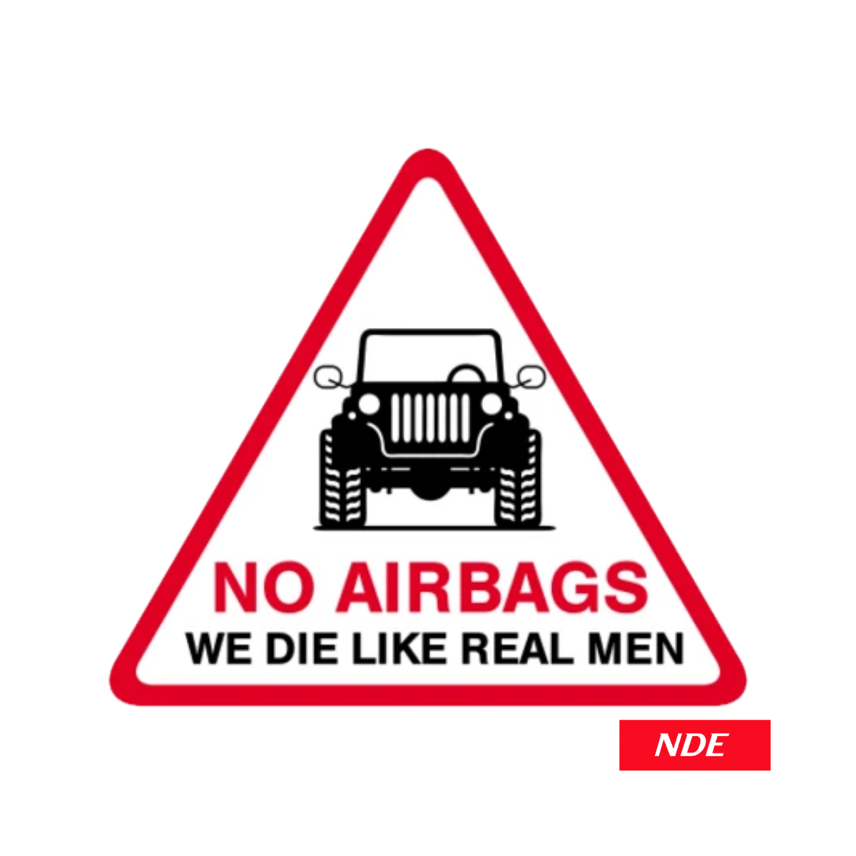 STICKER DECAL NO AIRBAGS JEEP