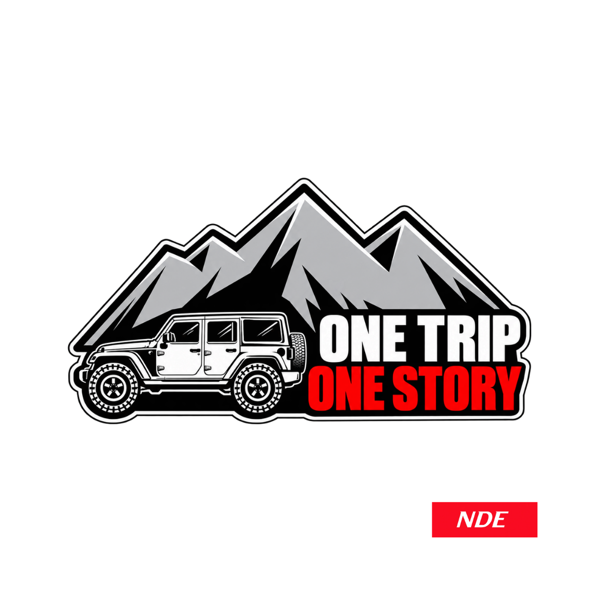 STICKER DECAL ONE TRIP ONE STORY JDM