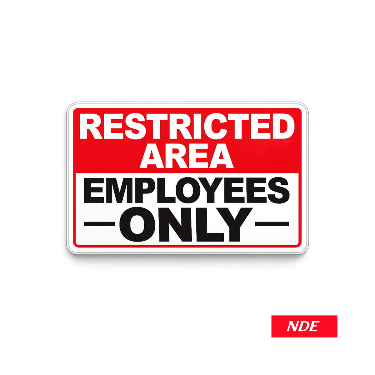 Restricted Area warning sticker decal