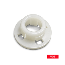 A small off-white plastic circular ring component with a flat base and cutouts, shown on a white background with an NDE logo badge in the bottom right corner.
