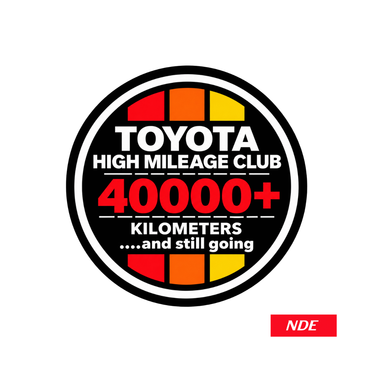 STICKER DECAL TOYOTA TEQ HIGH MILEAGE CLUB