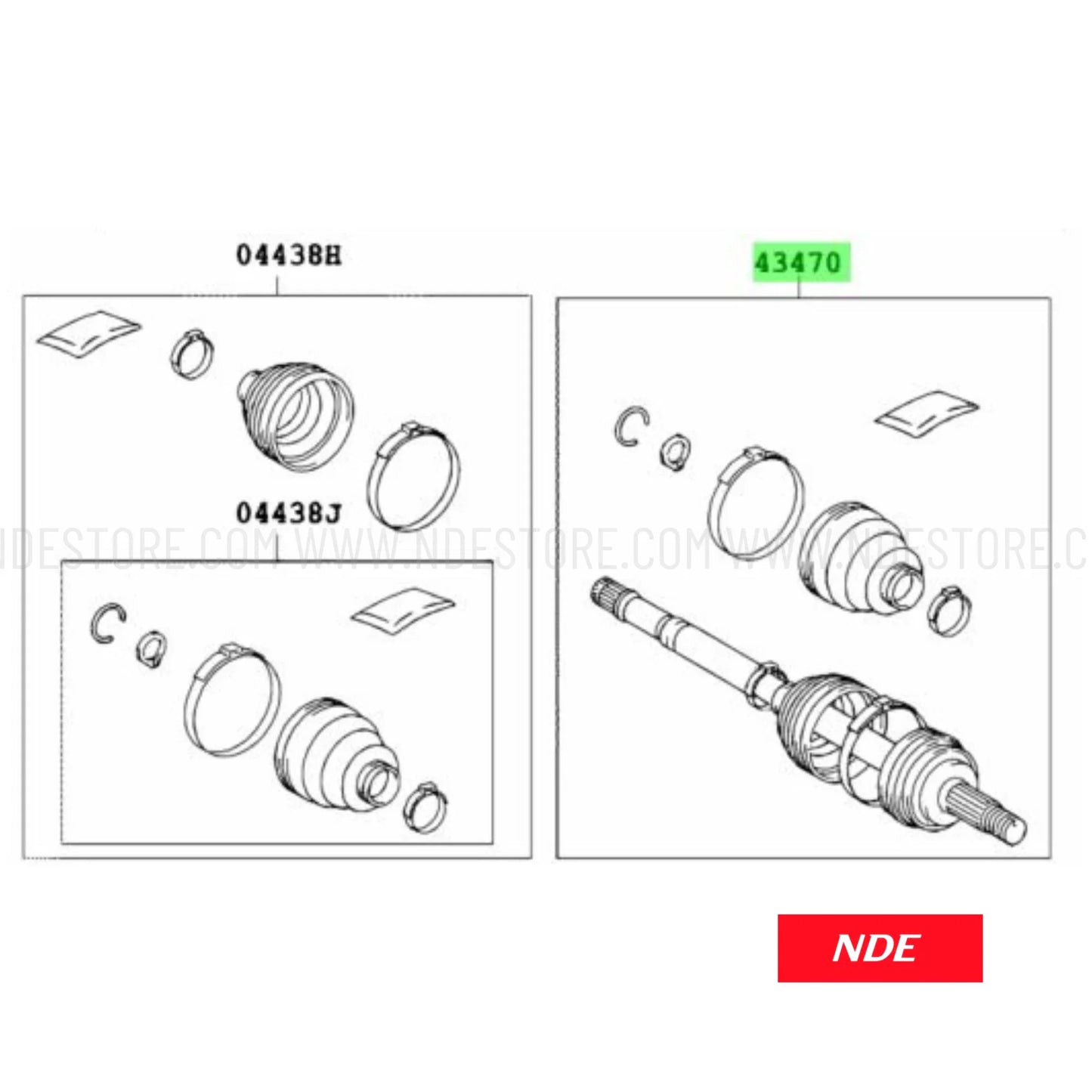 CV JOINT KIT OUTER FOR TOYOTA AQUA - MADE IN JAPAN