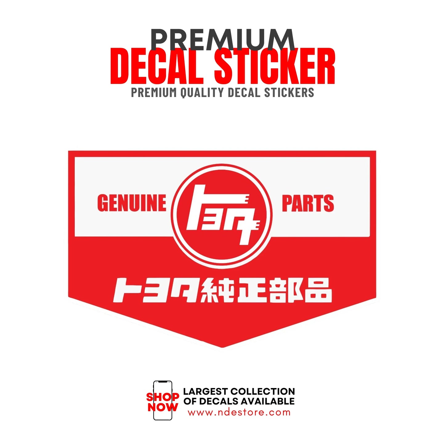 STICKER DECAL TEQ TOYOTA GENUINE PARTS