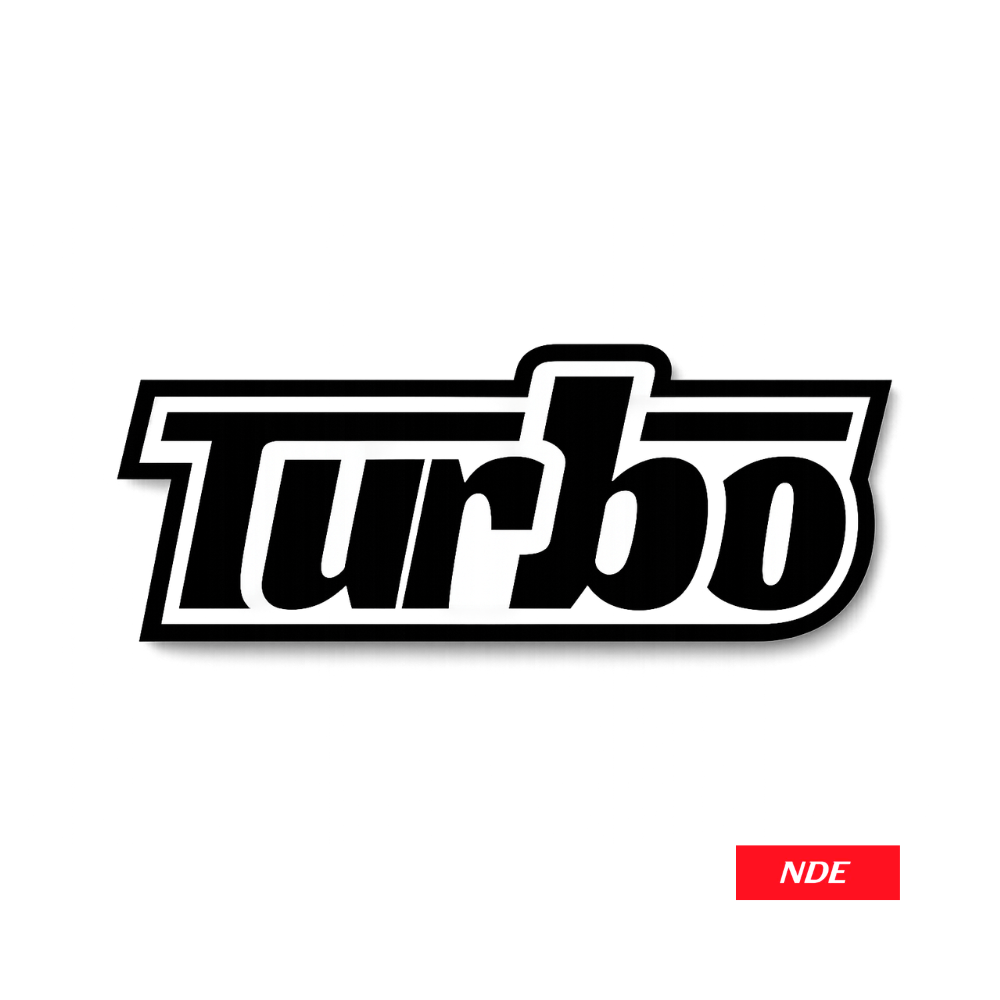 STICKER DECAL TURBO BLACK